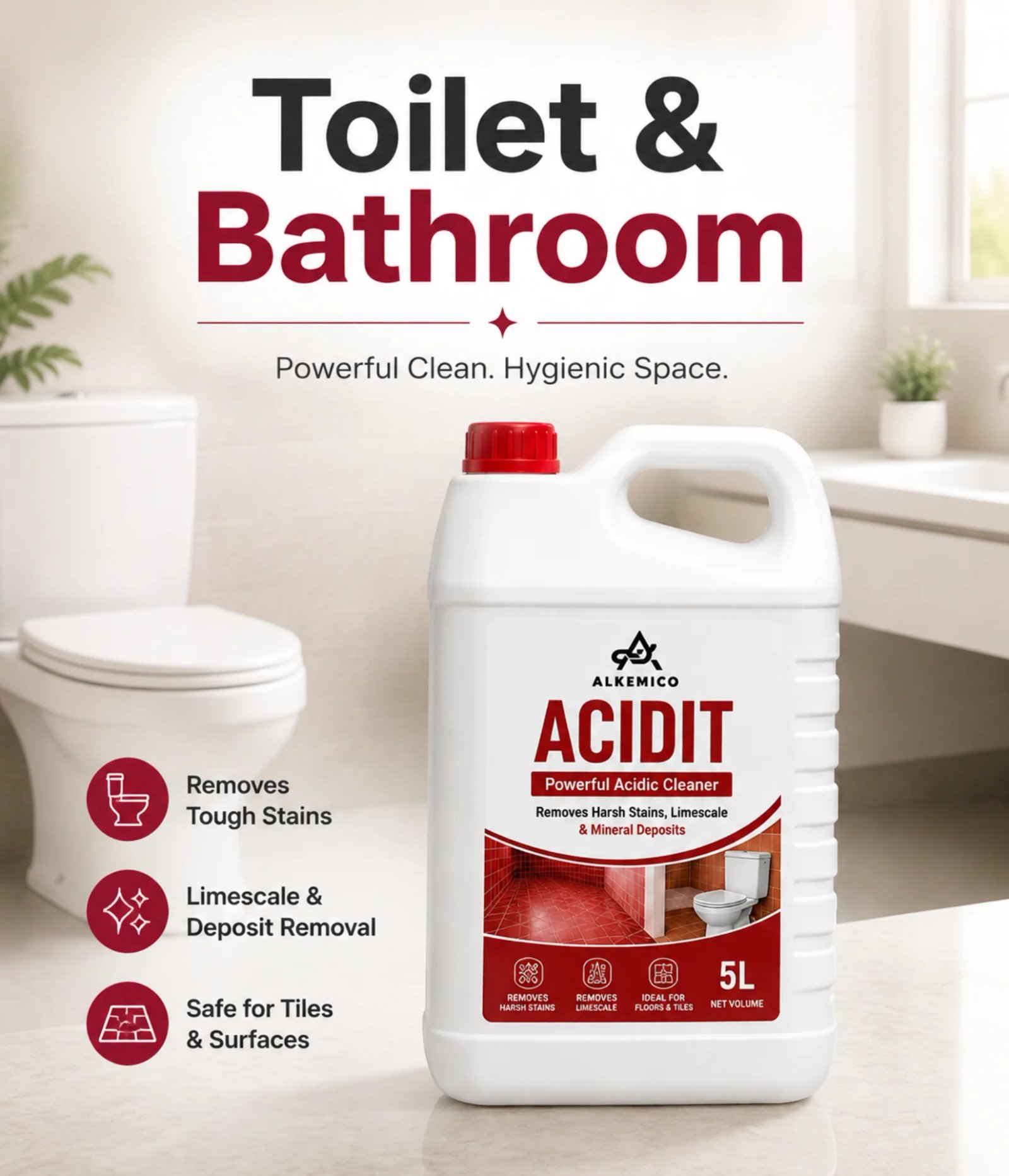 Whitooz and Acidlt toilet and bathroom cleaners