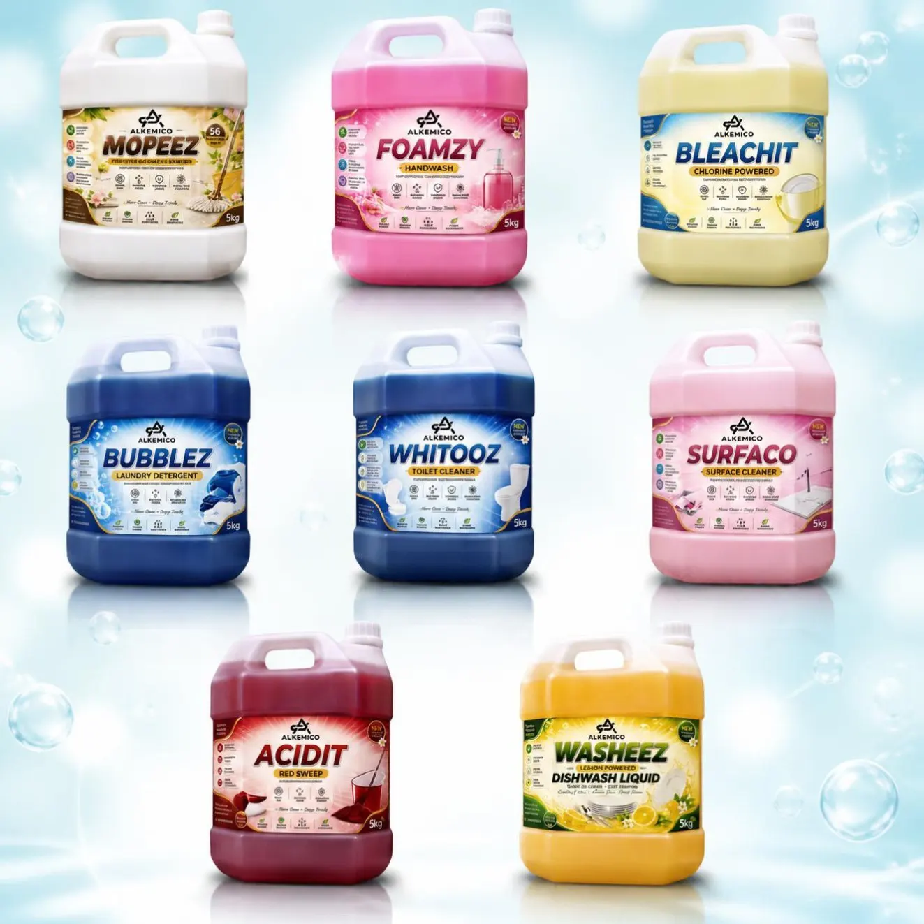 Alkemico's 8 everyday cleaning products